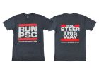 "RUN PSC" Gray Tri-Blend Short Sleeve Shirt