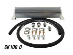 16" Single Pass Super Flow Heat Sink Fluid Cooler Kit-CK100-8 (-8 JIC Fittings)