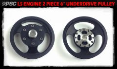 PP2444A - 6.0" TWO PIECE Power Steering Pump Pulley (Serpentine)