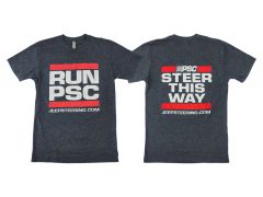 "RUN PSC" Gray Tri-Blend Short Sleeve Shirt