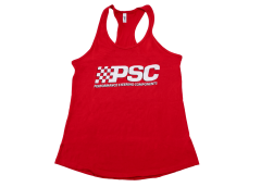Womens Red "PSC" Tank Top-L